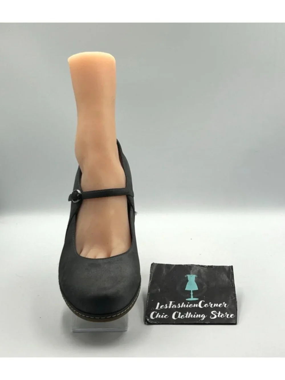 Dansko Women's Metallic Gray Leather Loralie Mary Jane Wedge Shoes Sz 10.5 3520